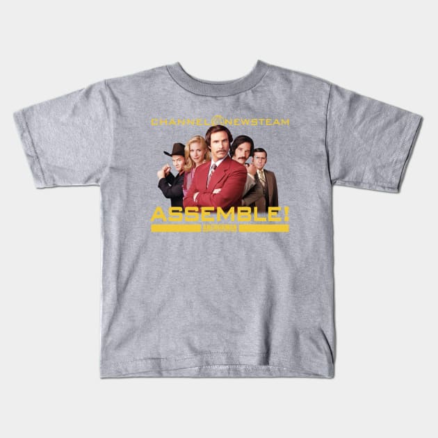 Anchorman Channel 4 News Team Kids T-Shirt by Story At Dawn 